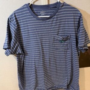 Keith Haring Uniqlo Navy Striped Short Sleeve Tee